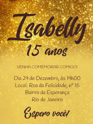 Quinceañera Invitation – Static – Pedro Henrique
