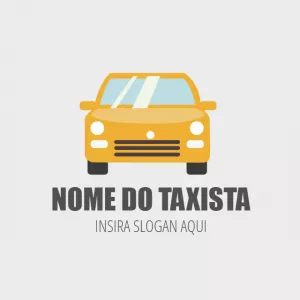 Logo para Taxista com Carro Amarelo para Editar Online