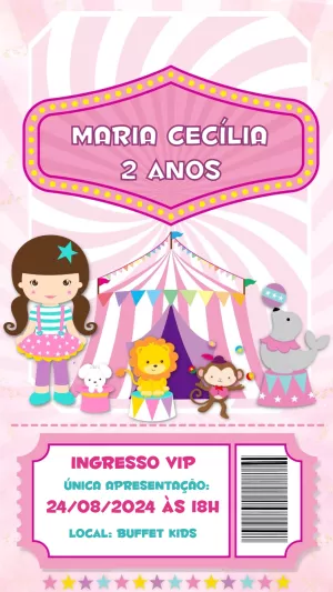 Invito di compleanno Circo – Statico – Felicity Artes