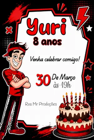 Convite Digital Aniversário Enaldinho para Editar
