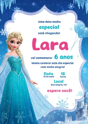 Frozen Birthday Invitation – Static – KC Design