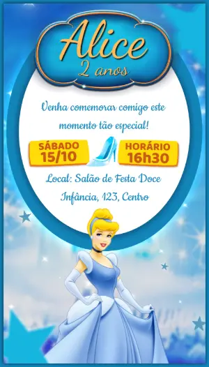 Invitación de cumpleaños Princesas – Estático – Idesign Personalizados