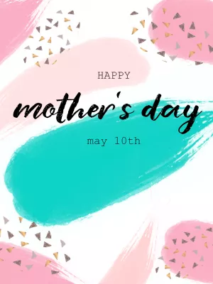 Mother's Day Post with Brush Strokes to Edit Online