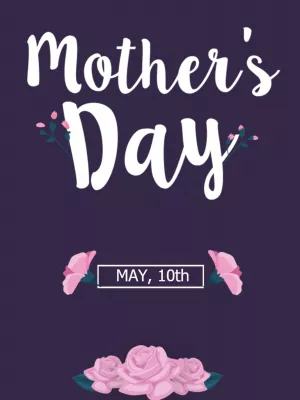 Editable Mother's Day Floral Post Template