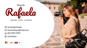 Cartão de Visita Fotografia com Foto para Editar Online
