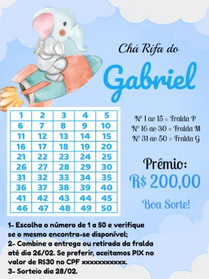 Baby Shower Raffle – Static – Pedro Henrique
