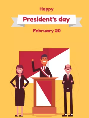 Happy President's Day Post Template to Edit Online