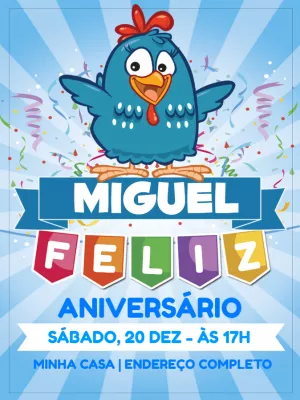 Galinha Pintadinha Birthday Invitation – Static – Jonathan Fiuza