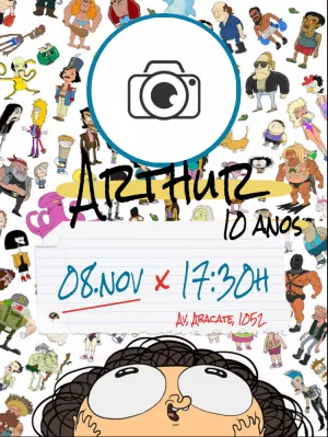 Convite de Aniversário Irmão do Jorel com Foto para Editar Online