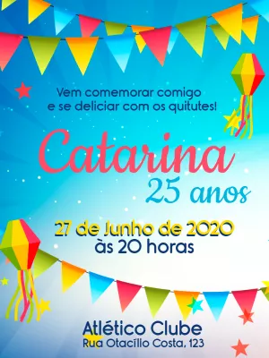 Invitación de Festa Junina – Estático – Wolf Designer