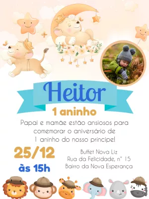 Safari Birthday Invitation – Static – Pedro Henrique