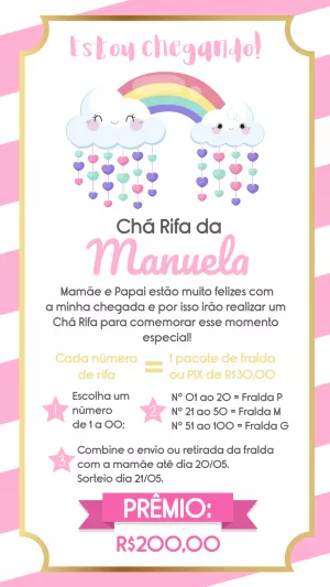 Baby Shower Raffle – Static – Bella Liz Convites