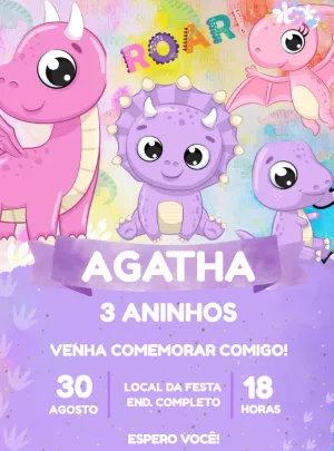 Invitación de cumpleaños Dinosaurio – Estático – Jonathan Fiuza