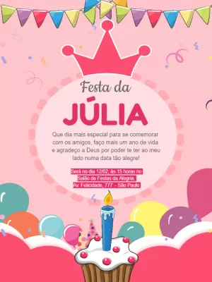 Invito di compleanno Principesse – Statico – Wolf Designer