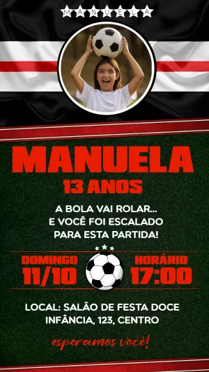 Soccer Birthday Invitation – Static – Idesign Personalizados