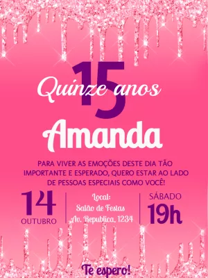 Quinceañera Invitation – Static – C&B artes