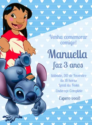 Stitch Birthday Invitation – Static – Decore Arte