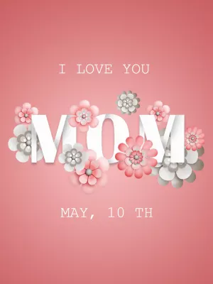 Editable Mother's Day Post with Flowers to Customize Online