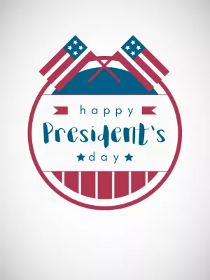 President's Day Post with Patriotic Emblem to Edit Online
