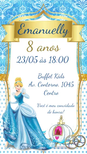 Invito di compleanno Principesse – Statico – Heliene Designer