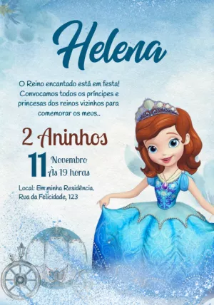 Invitación de cumpleaños Princesas – Estático – Erica Designer