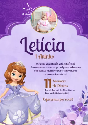 Invitación de cumpleaños Princesas – Estático – Erica Designer