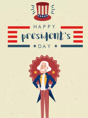 President's Day Patriotic Post to Edit Online