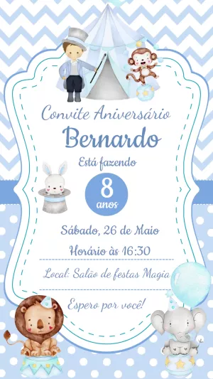 Circus Birthday Invitation – Static – Laiane