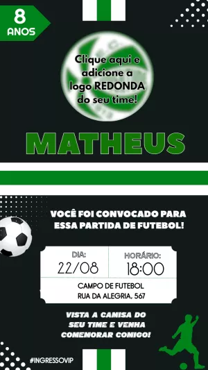 Soccer Birthday Invitation – Static – Felicity Artes