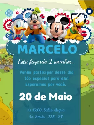 Mickey Mouse Birthday Invitation – Static – Wolf Designer