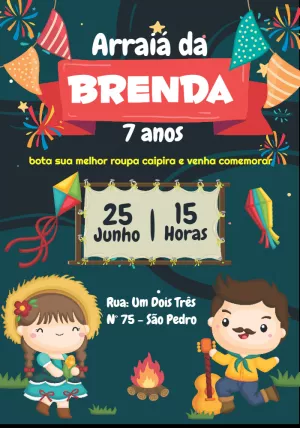 Invitación de Festa Junina – Estático – Jotta