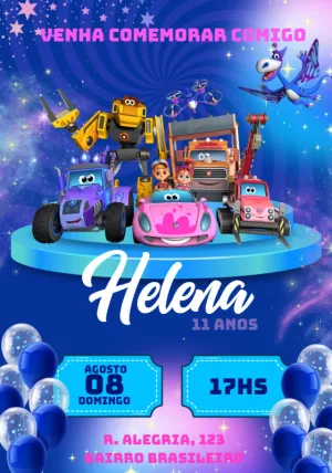 Invitación de cumpleaños Dinosaurio – Estático – Julia B