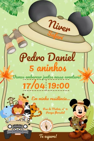 Safari Birthday Invitation – Static – Mimo Digital