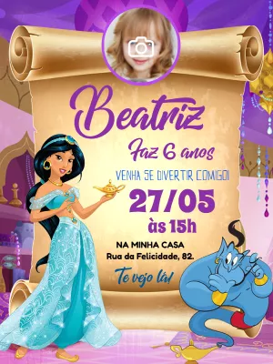 Invitación de cumpleaños Princesas – Estático – Pedro Henrique