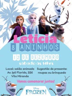 Frozen Birthday Invitation – Static – ig: @illustragio