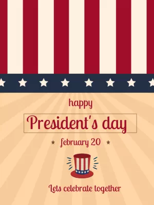 President's Day Patriotic Post to Edit and Share
