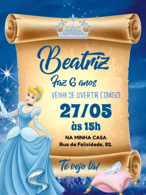 Invito di compleanno Principesse – Statico – Pedro Henrique