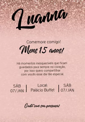 Quinceañera Invitation – Static – Convites Personalizados