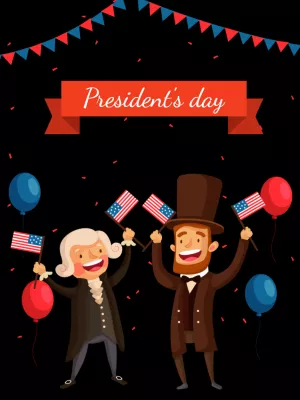 President's Day Post with Presidents to Edit Online
