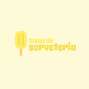 Logo Editável para Sorveteria com Picolé para Criar Online