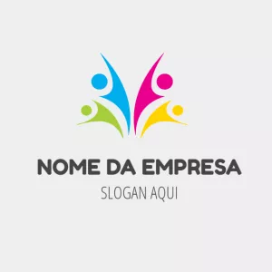 Logo Abstrato com Pessoas Coloridas para Editar Online