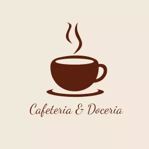 Logo para Cafeteria e Doceria com Xícara para Editar Online