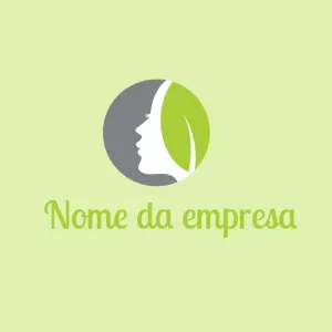 Logotipo de Beleza Natural com Rosto para Editar