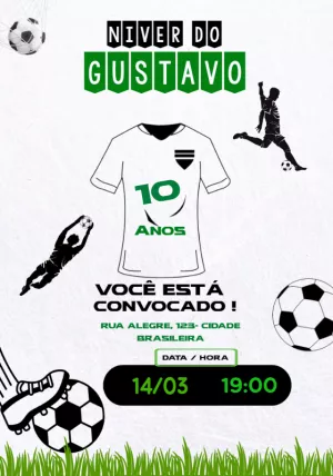 Soccer Birthday Invitation – Static – Samia designer