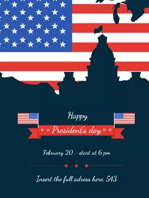 President's Day Patriotic Post Template to Edit Online