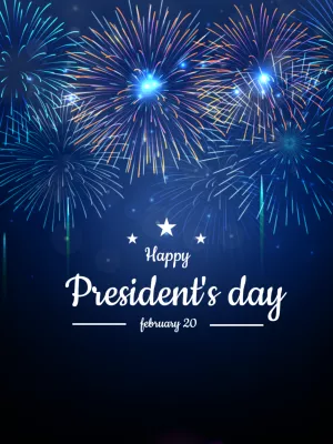 President's Day Post with Fireworks to Edit Online