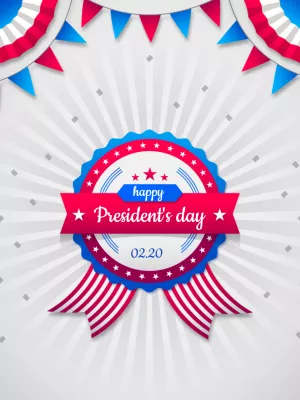 President's Day Greeting Card with Patriotic Design to Edit Online