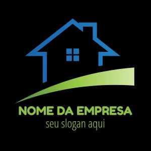 Logo Editável de Imobiliária com Casa para Personalizar