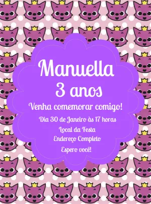 Invito di compleanno Baby Shark – Statico – Decore Arte