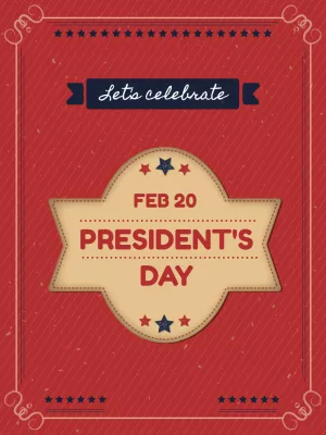 President's Day Patriotic Post Template to Edit Online